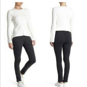 Theory Elly Rave Charcoal Gray Stretchy Pull on Ponte Pants